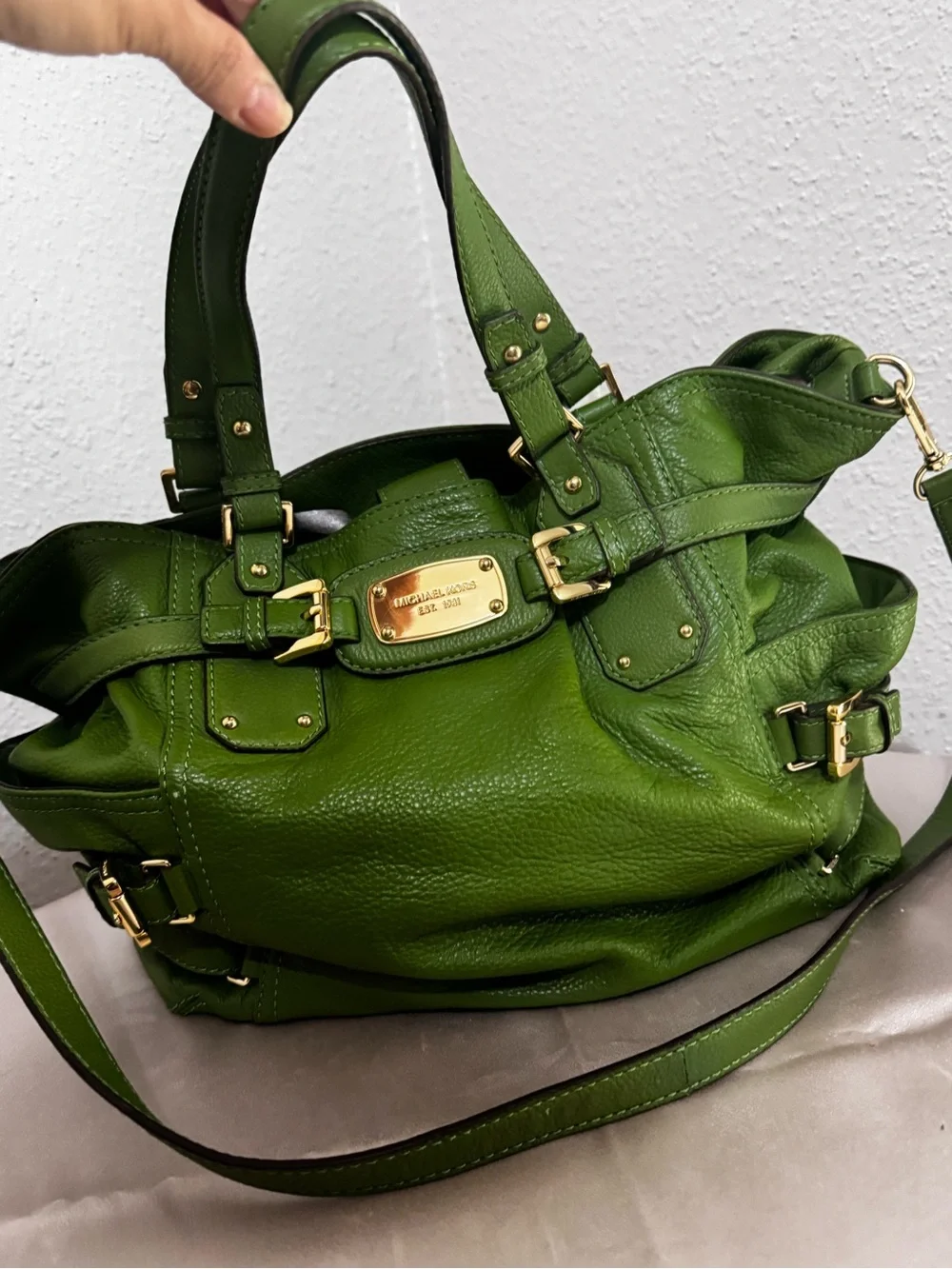 Michael Kors Gansevoort Lime Green and Gold Hardware